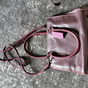 Coach purse, dark purple, shoulder or cross body purse